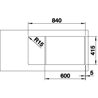 Blanco FAVUM XL 6 S 524234 drez s odkvapom, obojstranný aluminium drez vstavaný