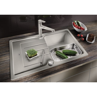 Blanco CLASSIC Neo 45 S 523995 drez s odkvapom, obojstranný antracit drez vstavaný