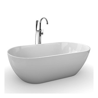Ravak Vaňa FREEDOM O 1690x800 snowwhite/black overflow voľne stojaca XC00100032