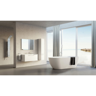 Ravak Vaňa FREEDOM O 1690x800 snowwhite/black overflow voľne stojaca XC00100032