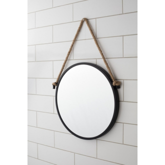 Zrkadlo okrúhle 40 cm, čierne ZLAN40C