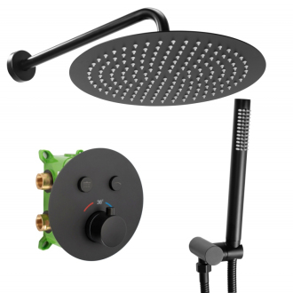 Rea Lungo podomietkový sprchový set, čierna matná + box REA-P6713