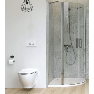 Cersanit Moduo sprchovací kút štvrťkruh 90x90x195 R55 číre S162-010
