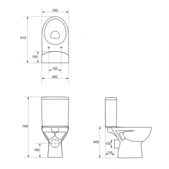 Cersanit Parva kompakt set 215 010 + WC sedátko duroplast K27-001
