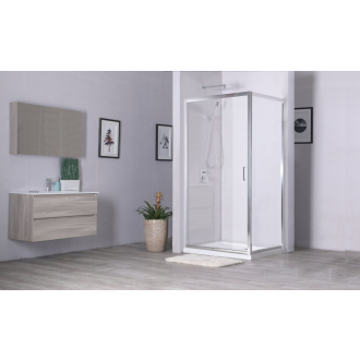Cersanit Zip pevná stena transparent sklo 90x190 S154-008