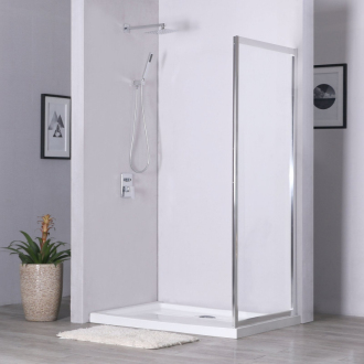 Cersanit Zip pevná stena transparent sklo 90x190 S154-008