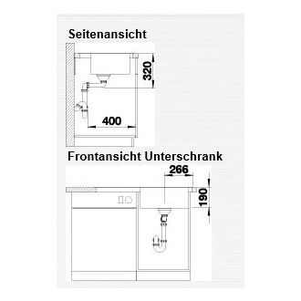 Blanco ZENAR 5S 523907 drez s odkvapom, drez vpravo aluminium drez vstavaný
