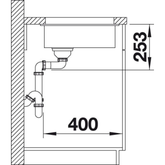 Blanco SUBLINE 160-U 523396 jednodrez antracit drez pod dosku