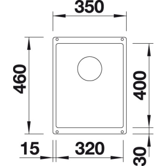 Blanco SUBLINE 320-U 523415 jednodrez kávová drez pod dosku