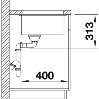 Blanco SUBLINE 320-U 523415 jednodrez kávová drez pod dosku
