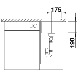 Blanco SUBLINE 320-U 523414 jednodrez tartufo drez pod dosku