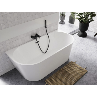 BESCO vaňa voľne stojaca VICA, 1500×800 mm, biela, sifón chróm, sanitárny akrylát VANVIC150