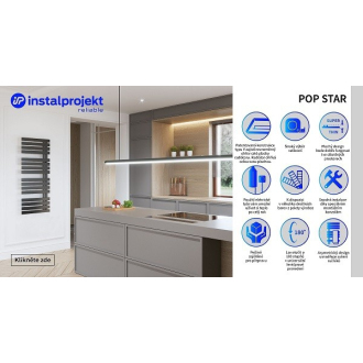 radiátor POP STAR 500 x 1820 mm, C31 black mat RADPOP501831