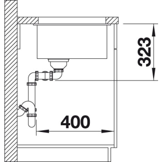 Blanco SUBLINE 350/350-U 523583 dvojdrez kávová drez pod dosku
