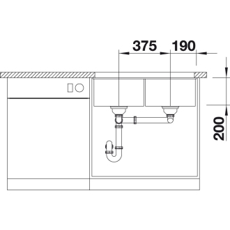 Blanco SUBLINE 350/350-U 523581 dvojdrez tartufo drez pod dosku