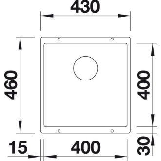 Blanco SUBLINE 400-U 523422 jednodrez antracit drez pod dosku