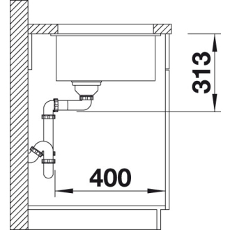 Blanco SUBLINE 400-U 523422 jednodrez antracit drez pod dosku