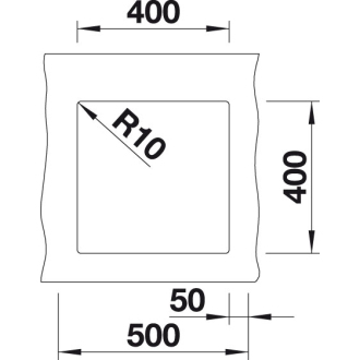 Blanco SUBLINE 400-U 523429 jednodrez tartufo drez pod dosku