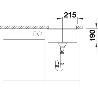 Blanco SUBLINE 400-U 523426 jednodrez biela drez pod dosku