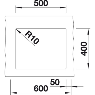 Blanco SUBLINE 500-U 523441 jednodrez kávová drez pod dosku