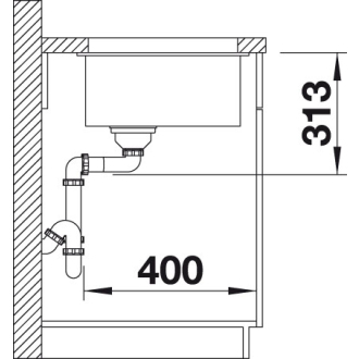 Blanco SUBLINE 500-U 523441 jednodrez kávová drez pod dosku