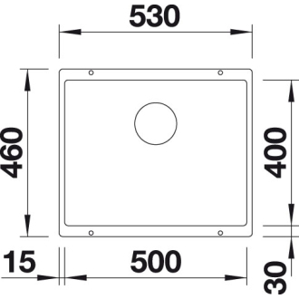 Blanco SUBLINE 500-U 523436 jednodrez biela drez pod dosku