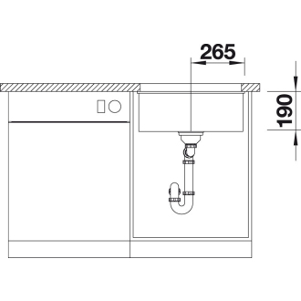 Blanco SUBLINE 500-U 523436 jednodrez biela drez pod dosku