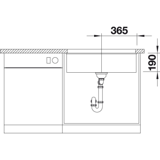 Blanco SUBLINE 700-U 523442 jednodrez antracit drez pod dosku