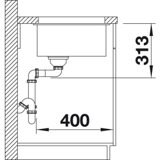 Blanco SUBLINE 700-U 523442 jednodrez antracit drez pod dosku