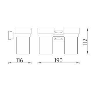 Nimco Pallas aténa PA 12058DW-26 Držiak na kefky chróm