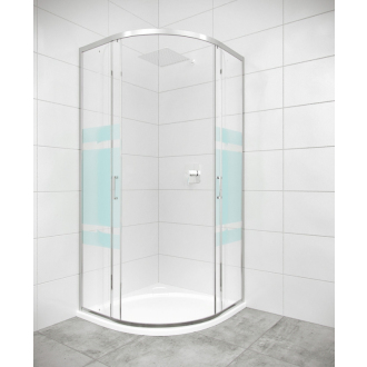 ANIMA TEX 800/1900 sprchovací kút štvrťkruh, sklo stripe, chróm SIKOTEXS80CRS
