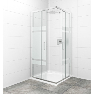 ANIMA TEX 800/1900 sprchovací kút štvorec, sklo stripe, chróm SIKOTEXQ80CRS
