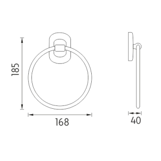 NIMCO LOTUS LO 5060-26 kruhový držiak na uteráky
