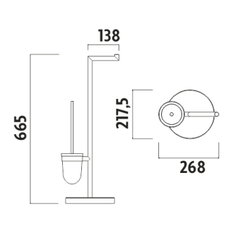 Nimco Unix UN 13095WN-26 Stojankový WC set chróm