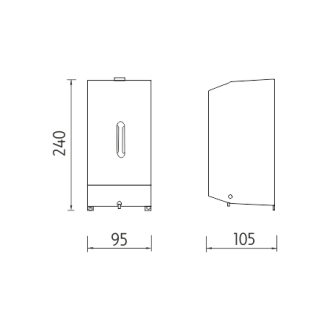 Nimco HPM 27031-PS-10 Zásobník penového mydla 800 ml brúsená nerez