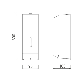 Nimco HPM 27031-P-10 Zásobník penového mydla 1250 ml brúsená nerez