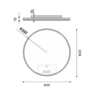 Nimco LED zrkadlo pr. 600 s dotykovým senzorom ZP 26000RV