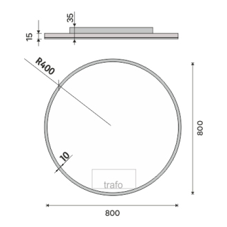 Nimco LED zrkadlo pr. 800 ZP 26002R