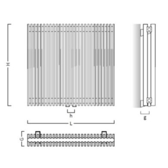 radiátor AFRO NEW X 288 x 1800 mm, farba C. podľa vzorkovníka výrobcu RADAFRX3018.