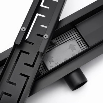 Lineárny odtok Rea Greek Black Mat