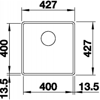 Blanco SUBLINE 400-F 523496 jednodrez bez odkvapu aluminium drez do roviny