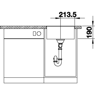 Blanco SUBLINE 400-F 523496 jednodrez bez odkvapu aluminium drez do roviny