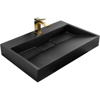 Konglomerátové umývadlo GOYA BLACK MAT 70CM