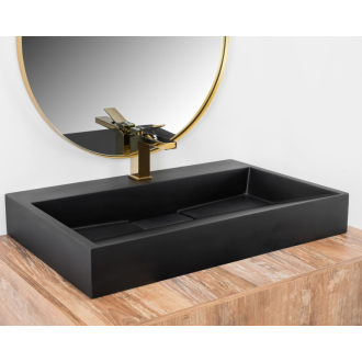Konglomerátové umývadlo GOYA BLACK MAT 70CM