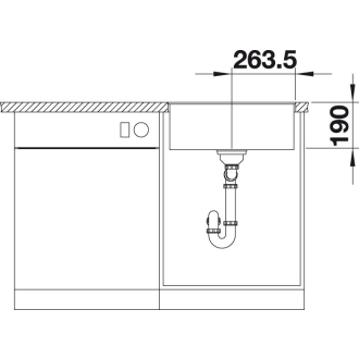 Blanco SUBLINE 500-F 523534 jednodrez bez odkvapu aluminium drez do roviny
