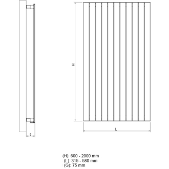 radiátor COVER V NEW 580 x 1800 mm, farba C. podľa vzorkovníka výrobcu RADCOVVN18011.