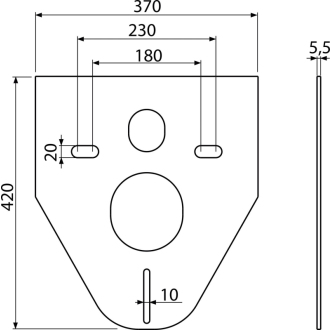 ALCA M91 Izolačná doska pre závesné WC a bidet