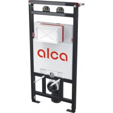 ALCA A108F/1100 Montážny rám s nádržkou na výlevku s odpadom DN90/110 a batériu
