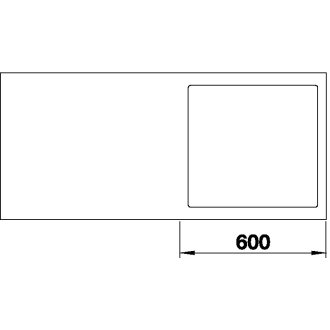 Blanco SUBLINE 500-IF/A 524114 jednodrez bez odkvapu biela drez vstavaný/do roviny