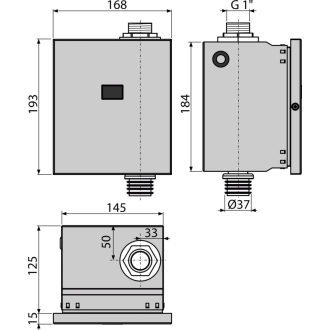 ALCA ASP3-KB Automatický splachovač WC, kov, 6 V (napájanie z batérie)